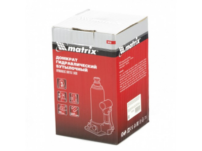 Домкрат гидравлический бутылочный, 3 т, h подъема 178-343 мм Matrix