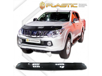 Дефлектор капота (Classic черный) Mitsubishi L200 2015–н.в.