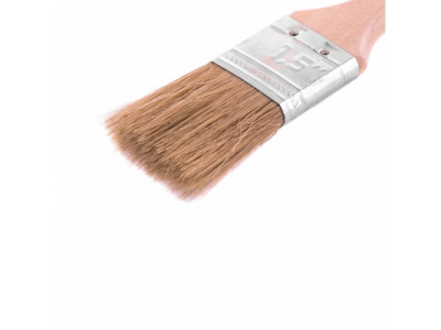 Кисть плоская "Стандарт" 1,5", натуральная щетина, деревянная ручка Mtx
