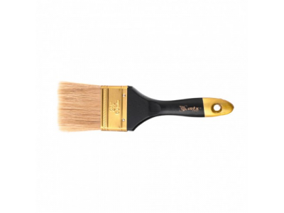 Кисть плоская "Профи" 2,5", натуральная щетина, деревянная ручка Mtx