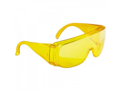 Очки защитные открытого типа, желтые, ударопрочный поликарбонат// СИБРТЕХ/Россия