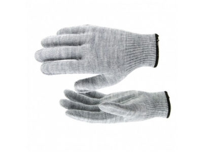 Перчатки трикотажные, акрил, серая туча, оверлок Россия Сибртех