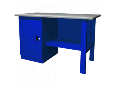 Верстак с одной тумбой — тумба с дверцей, 1390х686х845 мм