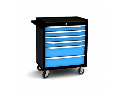 Тележка инструментальная 6 ящиков, синяя