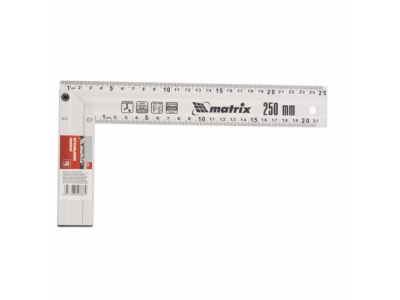 Угольник, 300 мм, алюминиевый, литой// MATRIX