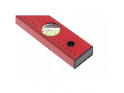 Уровень алюминиевый, 800 мм, 3 глазка, красный, линейка// MATRIX