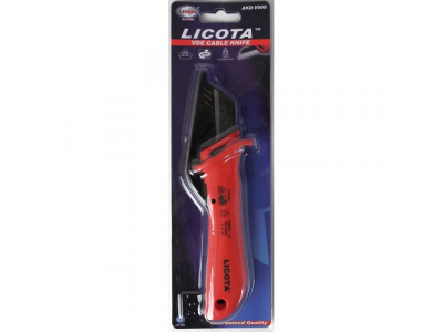 Нож электрика для снятия изоляции VDE 1000В, с откидной защитой