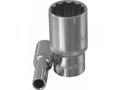 Головка торцевая 12 гранная глубокая 1/2"DR 17мм., Ombra 112217