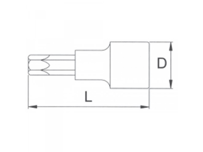 Головка торцевая с вставкой torx 1/4" T20