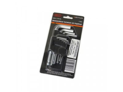 Набор шестигранников с шариком (9пр) 1,5-10мм VETTLER