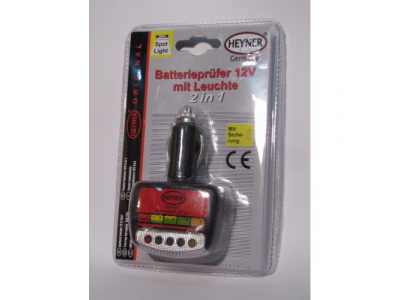 Тестер АКБ с лампой подсветки 2 в 1